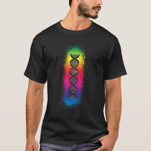 Human DNA Strand Rainbow Colorful T-Shirt