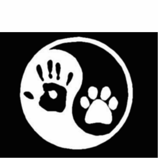 Human/Dog Ying Yang Cutout (Front)