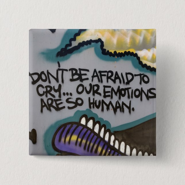 Human Emotions Graffiti Button (Front)