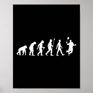 Human Evolution , Badminton Player Version Poster