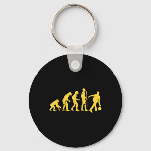 Human Evolution Bowling Funny Bowler Men Women Kid Keychain