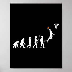 Human Evolution Bysketbyll  Poster
