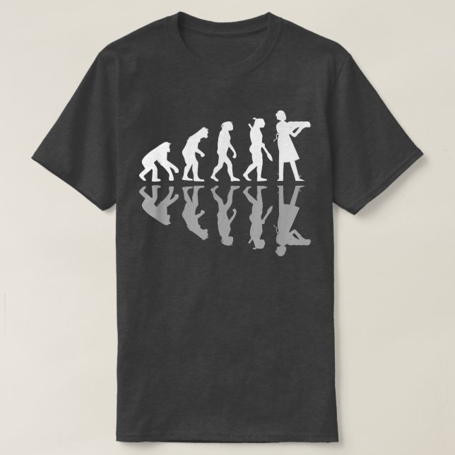 Human Evolution Funny Baking Baker Humor Culinary  T-Shirt (Design Front)