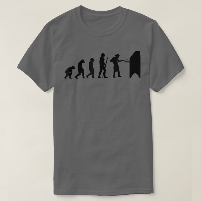 Human Evolution Pizza Delivery Guy Eating Pizza It T-Shirt (Design Front)