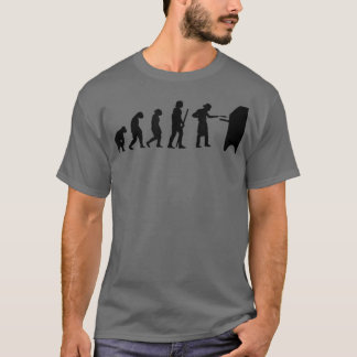 Human Evolution Pizza Delivery Guy Eating Pizza It T-Shirt