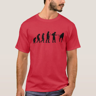 Human Evolution Pizza Delivery Guy Eating Pizza It T-Shirt