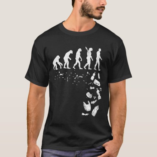 Human Evolution Pollution Earth Day Lover Gift T_Shirt