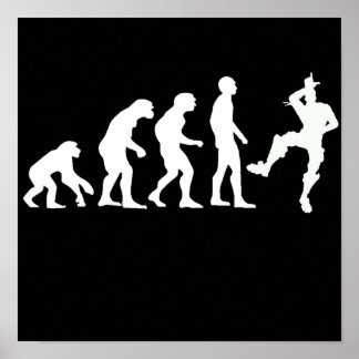 Human Evolution Take That L Emote Dance Poster