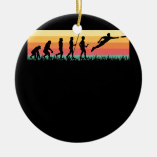 Human Evolution Ultimate Disk Golf Sport Vintage Ceramic Ornament