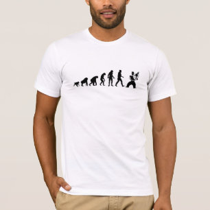 Human Evolution: Violinist Modern T-Shirt