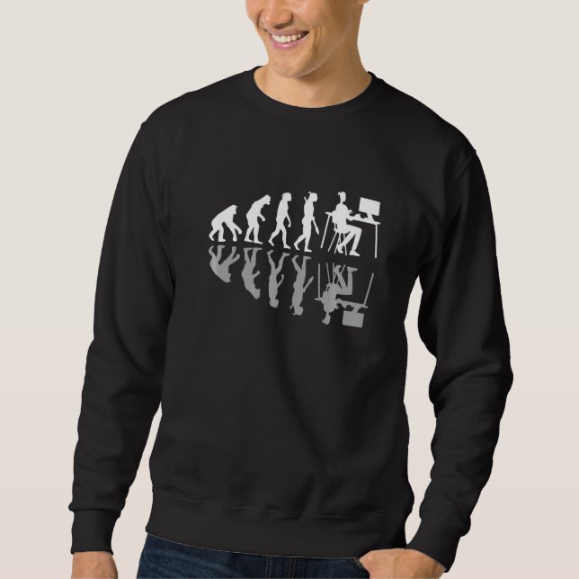 Human Evolution Web Designer Humor Digital Sweatshirt (Front)
