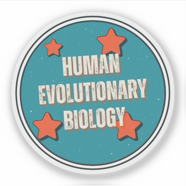 Human Evolutionary Biology Sticker (Front)