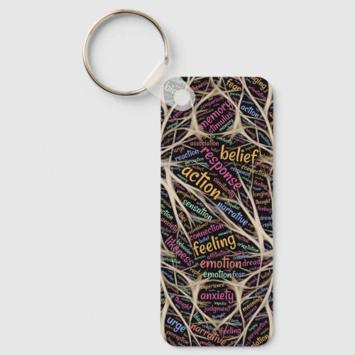 Human Experience Inspirational Word Art    Keychain