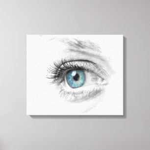 Human eye closeup canvas print