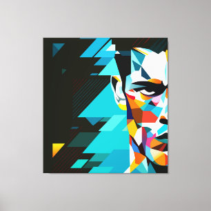 Human face canvas print
