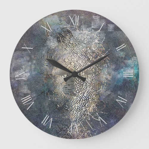 Human face mask large clock