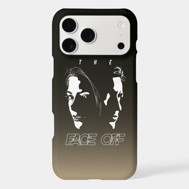 Human Face-off Silhouette Art | Iphone Case (Back)