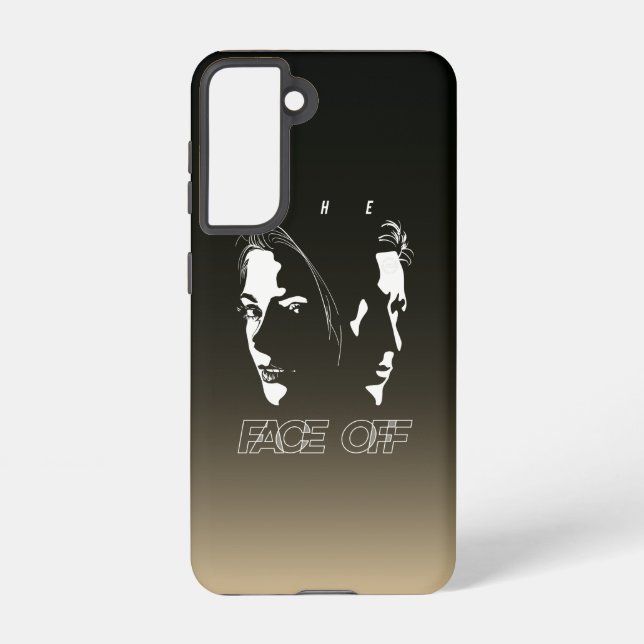 Human Face-off Silhouette Art | Samsung Galaxy Case (Back)