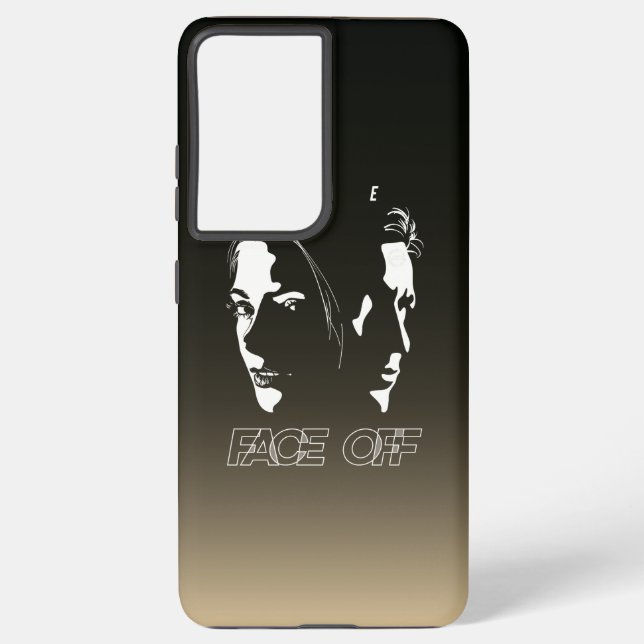 Human Face-off Silhouette Art | Samsung Galaxy Case (Back)
