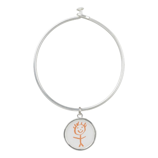 human figurine bangle bracelet (Front)