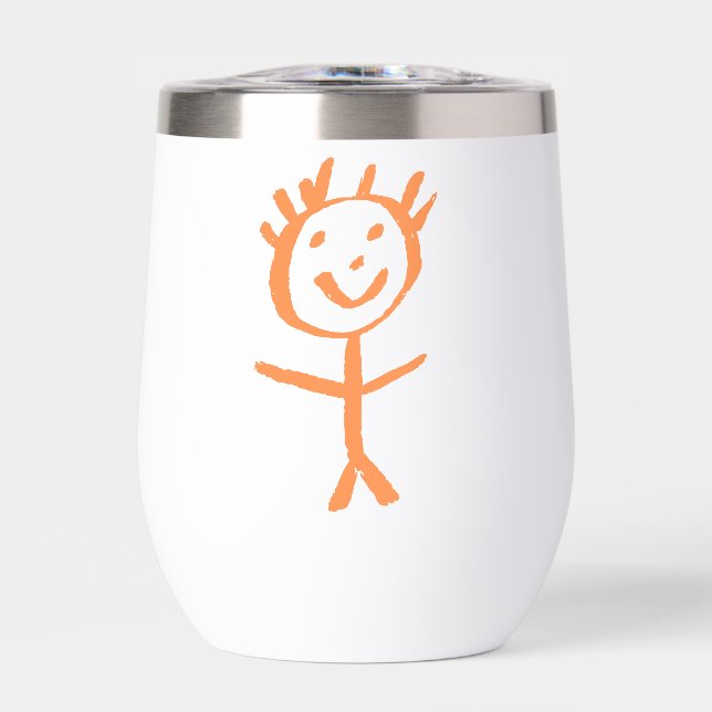 human figurine thermal wine tumbler (Front)