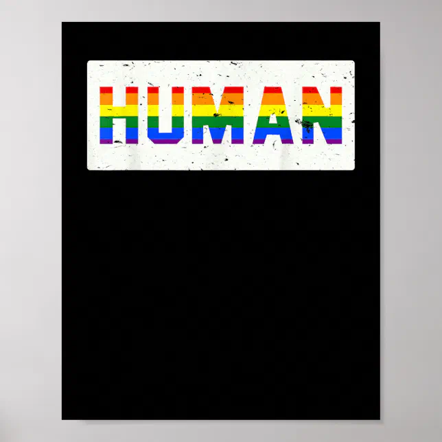 Human Flag Lgbt Gay Pride Month Transgender Poster Zazzle 4208