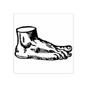 Human Foot Rubber Stamp