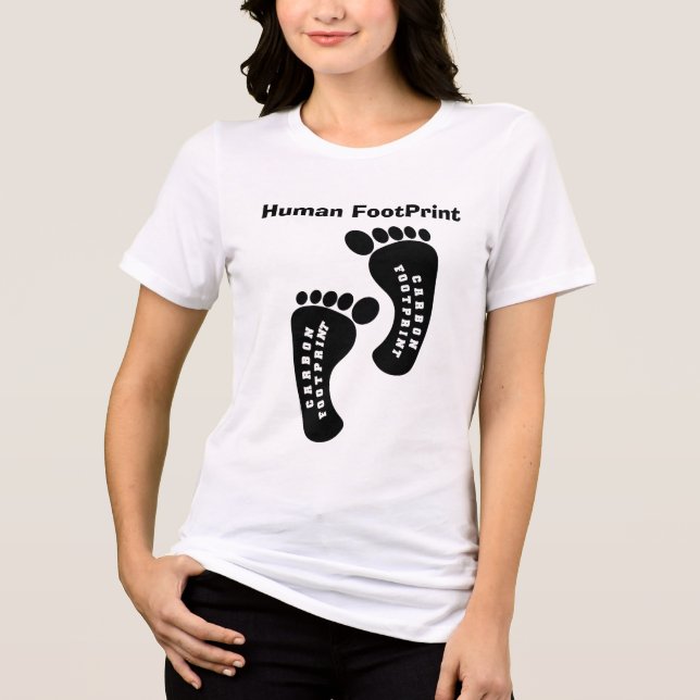 Human FootPrint Tri-Blend Shirt (Front)