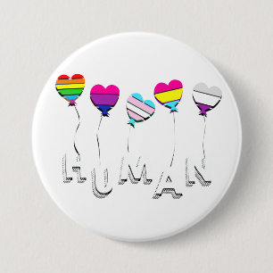 Human - Gay Lesbian Bisexual Transgender Pansexual Button