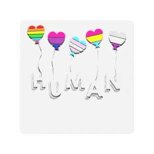 Human - Gay Lesbian Bisexual Transgender Pansexual Metal Print