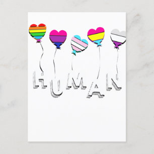 Human - Gay Lesbian Bisexual Transgender Pansexual Postcard