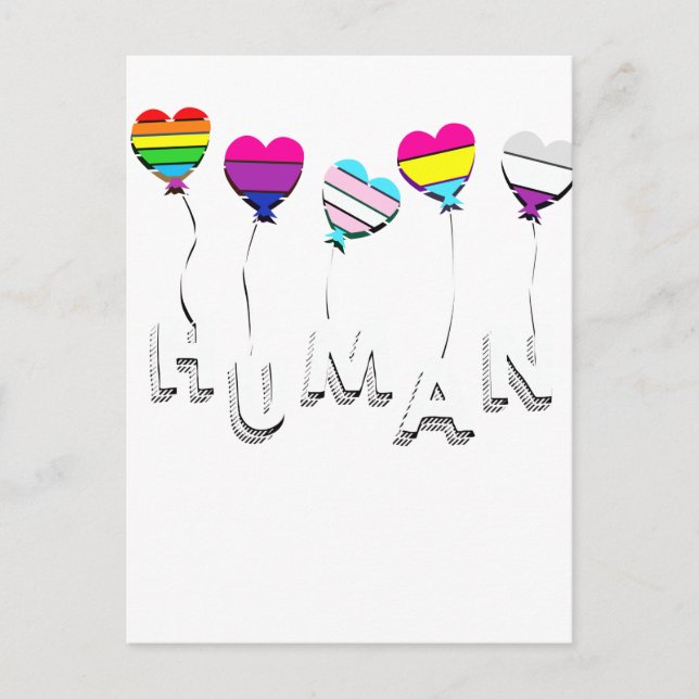 Human - Gay Lesbian Bisexual Transgender Pansexual Postcard (Front)