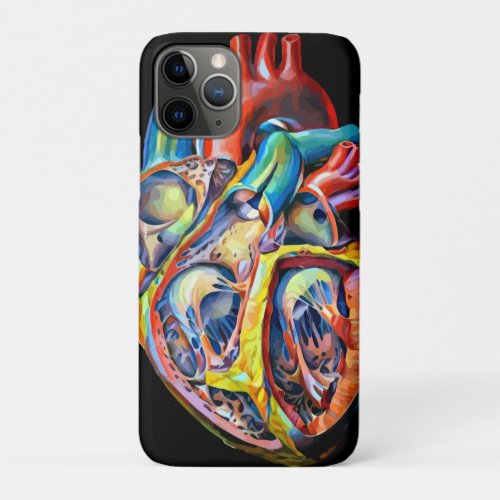 human heart biology anatomy abstract art iPhone 11 pro case