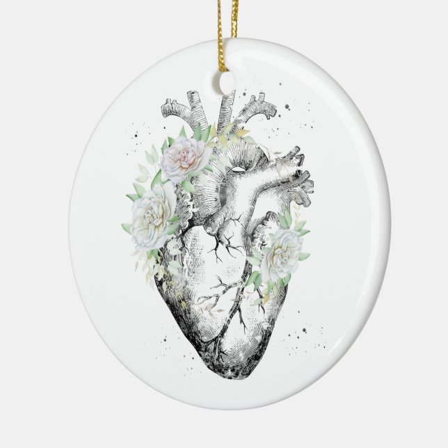 Human Heart Ceramic Ornament (Left)