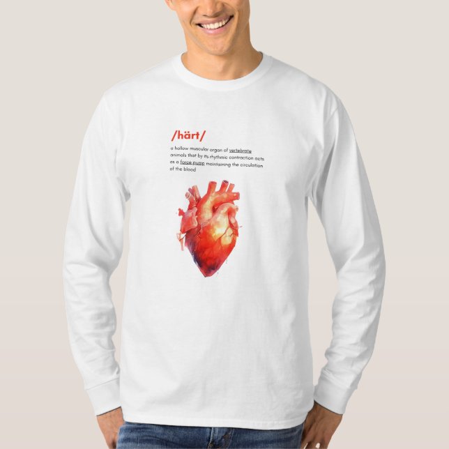 Human Heart Definition Long Sleeve  T-Shirt (Front)
