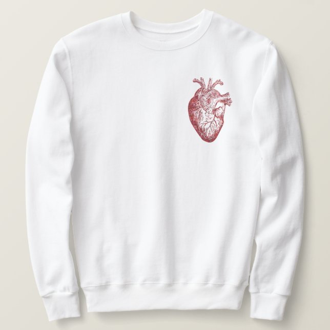 Human Heart Sweatshirt - Unique anatomical heart (Design Front)