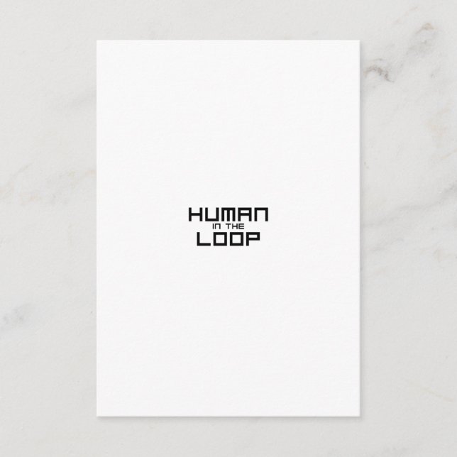 Human in the Loop Minimalist Industrial Enclosure  Card (Front)