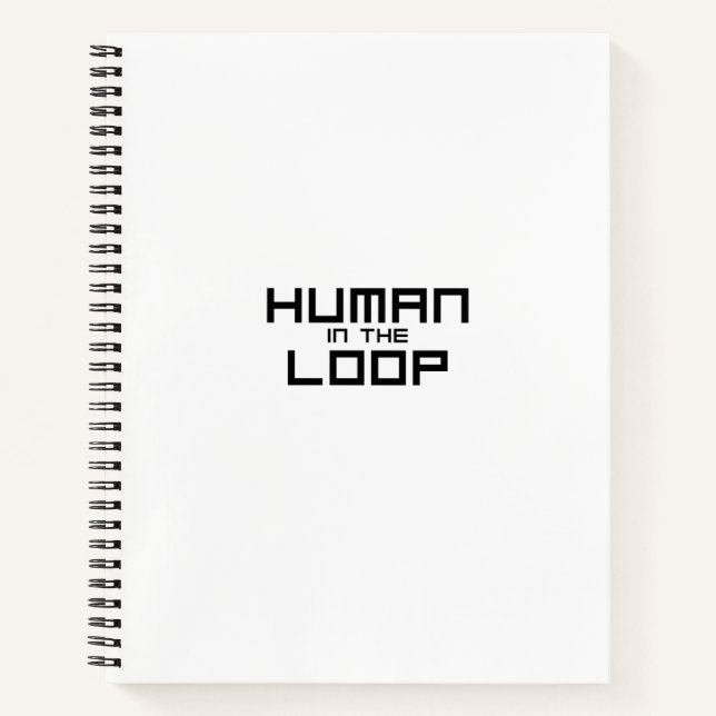 Human in the Loop Minimalist Studio Notebook (Front)
