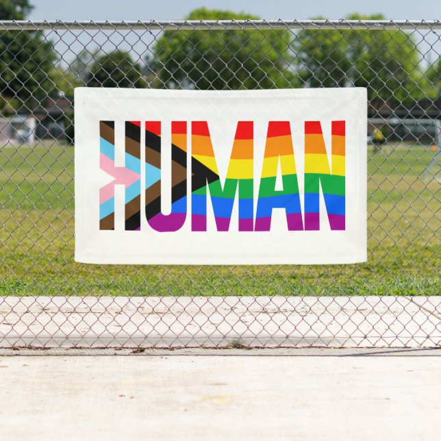 Human Inclusivity Pride Flag Banner (Insitu)