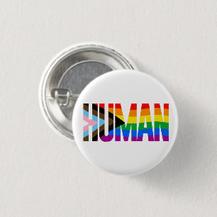 Human Inclusivity Pride Flag Button