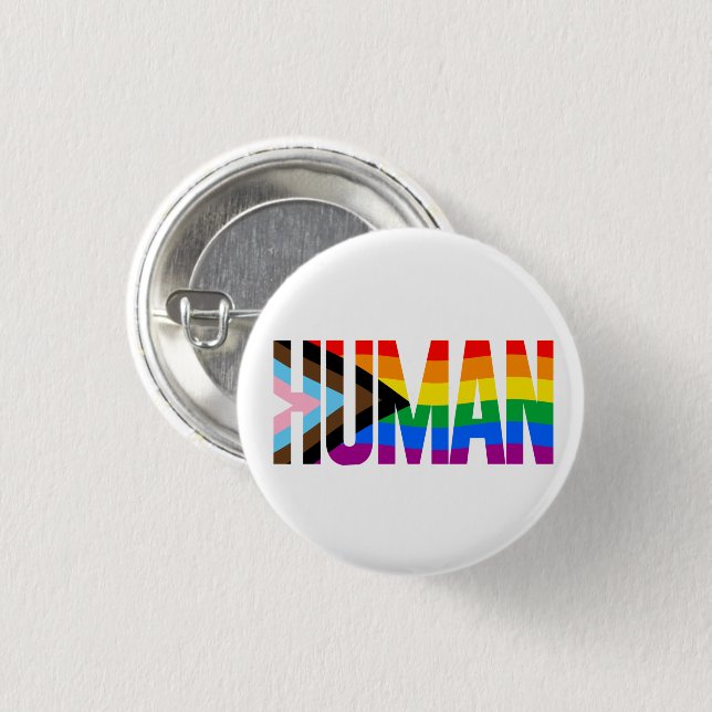 Human Inclusivity Pride Flag Button (Front & Back)