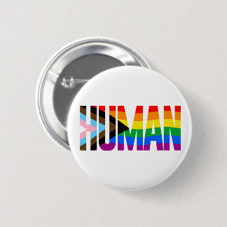 Human Inclusivity Pride Flag Button