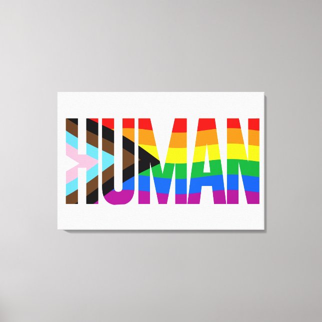 Human Inclusivity Pride Flag Canvas Print (Front)