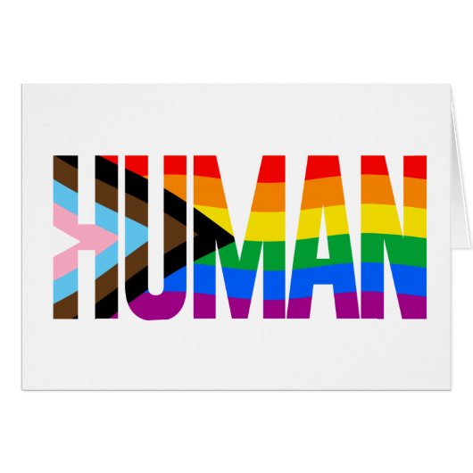 Human Inclusivity Pride Flag Cards (Front Horizontal)