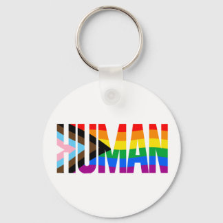 Human Inclusivity Pride Flag Keychain