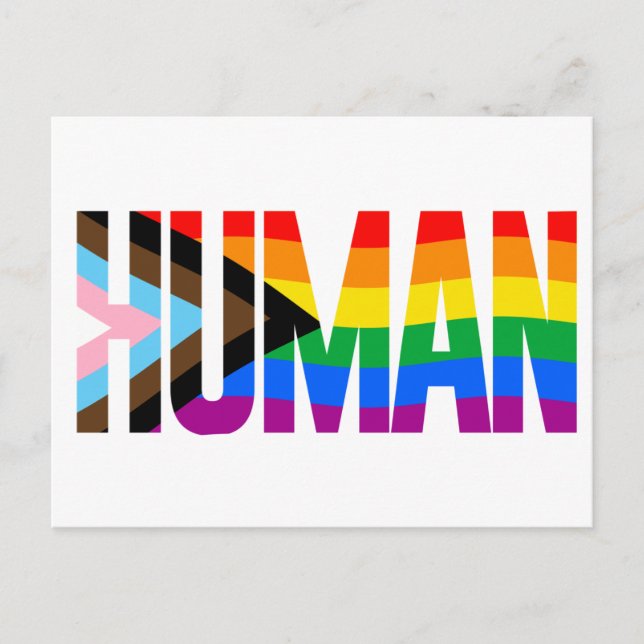 Human Inclusivity Pride Flag Postcard (Front)