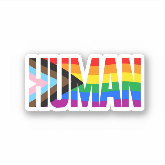 Human Inclusivity Pride Flag Sticker (Front)