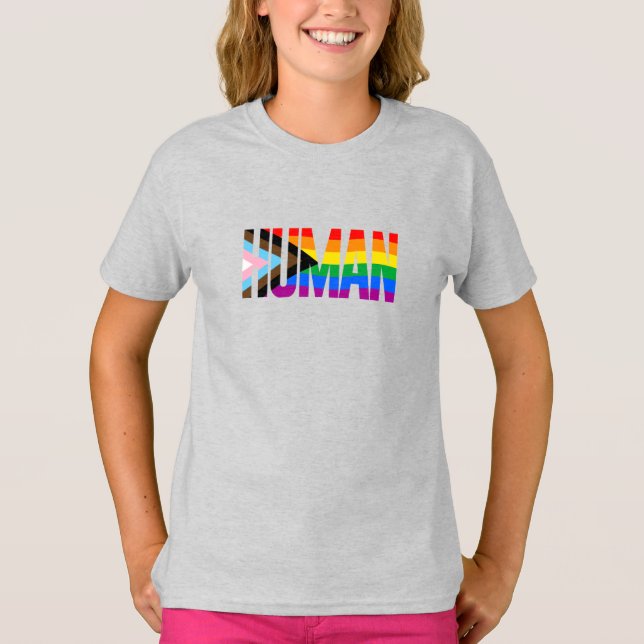 Human Inclusivity Pride Flag T-Shirt (Front)