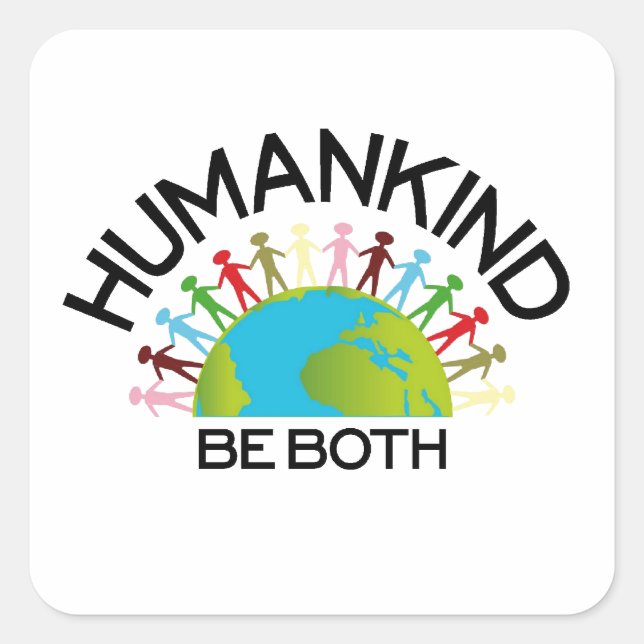 Human Kind Square Sticker (Front)