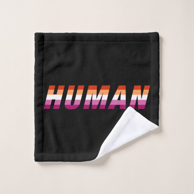 human | Lesbian Pride Wash Cloth (Wash Cloth)